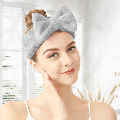 "3PCS Plush Wash Face Wristband Set for Women - Hair Tie, Makeup, Sweatband & Moisture-Proof Sleeve Cover for Sports & Running"