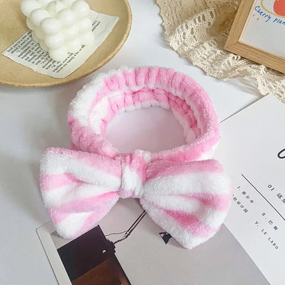 "3PCS Plush Wash Face Wristband Set for Women - Hair Tie, Makeup, Sweatband & Moisture-Proof Sleeve Cover for Sports & Running"