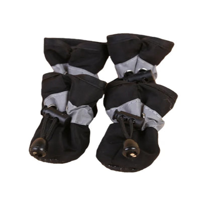 4pcs/set Waterproof Pet Shoes Anti-slip Rain Boots