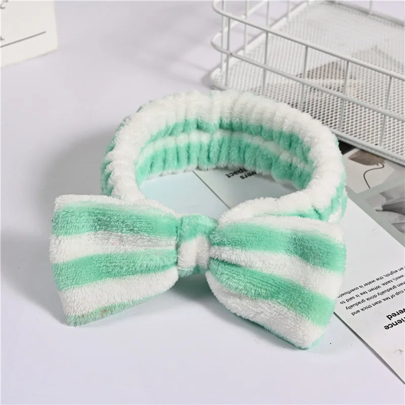"3PCS Plush Wash Face Wristband Set for Women - Hair Tie, Makeup, Sweatband & Moisture-Proof Sleeve Cover for Sports & Running"