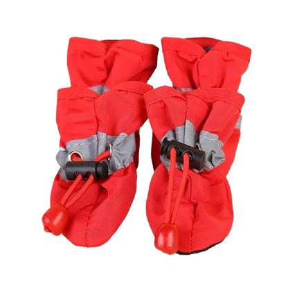 4pcs/set Waterproof Pet Shoes Anti-slip Rain Boots