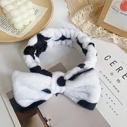 "3PCS Plush Wash Face Wristband Set for Women - Hair Tie, Makeup, Sweatband & Moisture-Proof Sleeve Cover for Sports & Running"