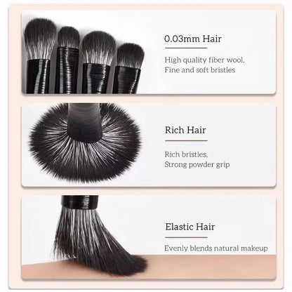 5/6-Piece Eye Makeup Brush Set – Precision Eyeshadow, Eyebrow, Contour & Eyeliner Brushes for Perfect Blending and Detailing"
