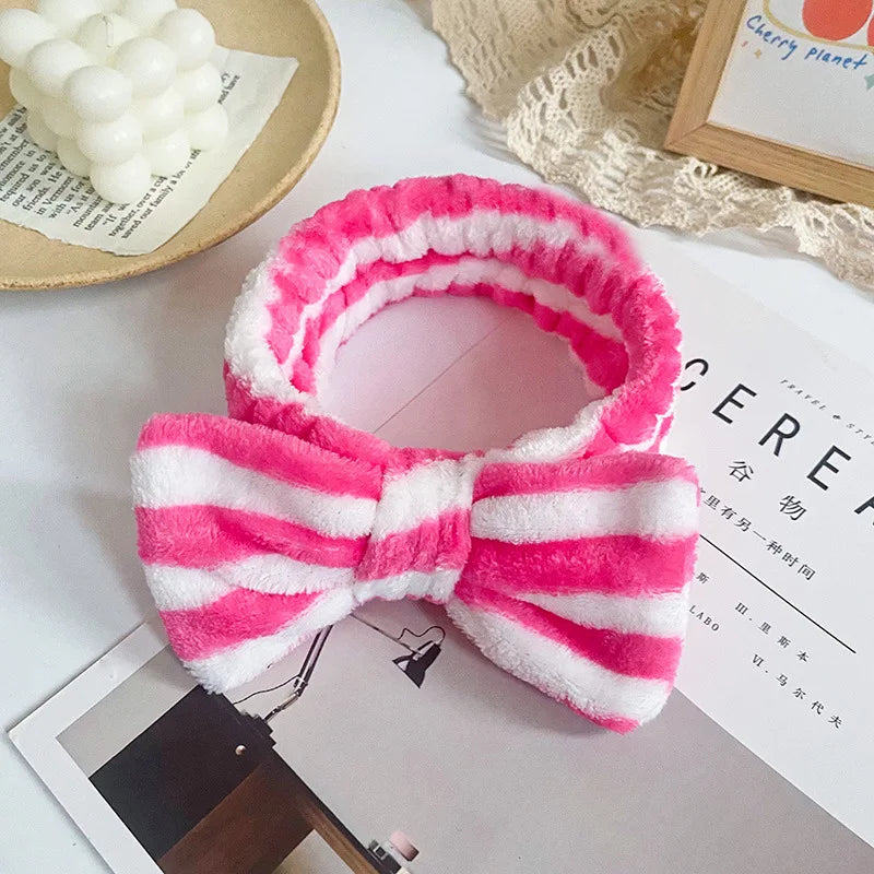 "3PCS Plush Wash Face Wristband Set for Women - Hair Tie, Makeup, Sweatband & Moisture-Proof Sleeve Cover for Sports & Running"