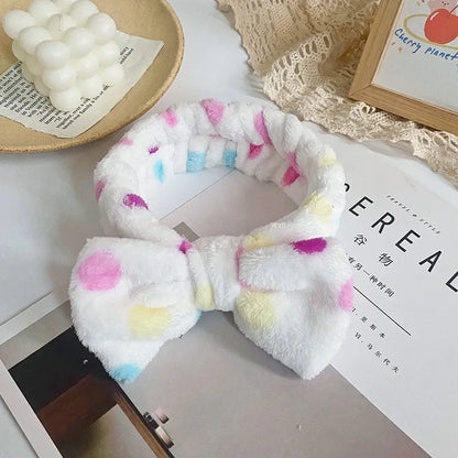 "3PCS Plush Wash Face Wristband Set for Women - Hair Tie, Makeup, Sweatband & Moisture-Proof Sleeve Cover for Sports & Running"