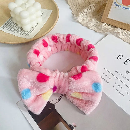 "3PCS Plush Wash Face Wristband Set for Women - Hair Tie, Makeup, Sweatband & Moisture-Proof Sleeve Cover for Sports & Running"